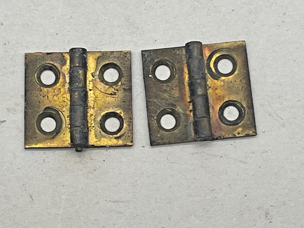 Door Latch & Hinges from a Seth Thomas Clock.  (CM86-0569)