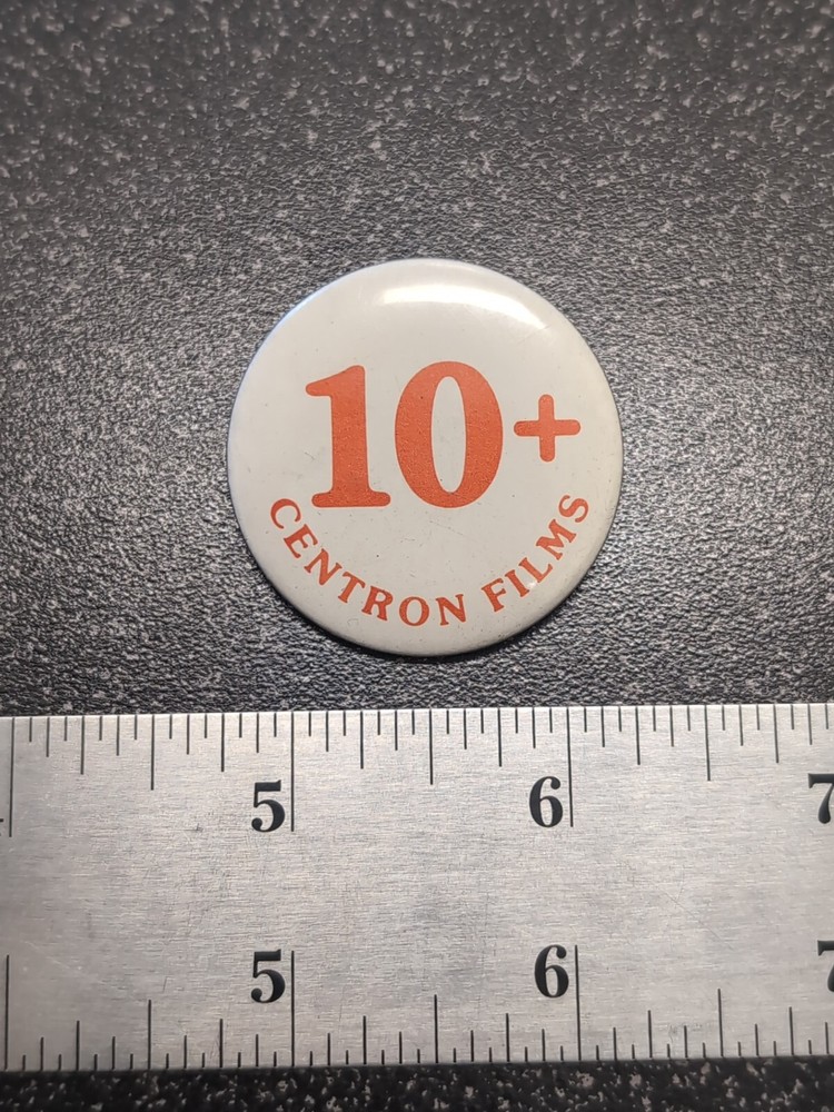 Centron Film 10 + Badge Vintage Identification Advertisement Pinback Button