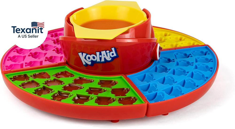 Kool-Aid Electric Gummy Maker, Gummy Candy Machine with 4 Silicone Molds, Heated