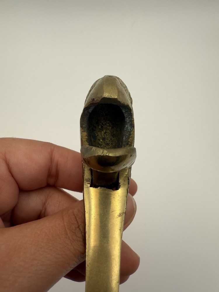 Vintage Solid Brass Parrot Head Nutcracker Nut Cracker Bird 6”