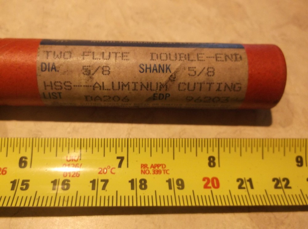 Niagara Cutter 5/8" 2F DE SQUARE END HSS ENDMILL