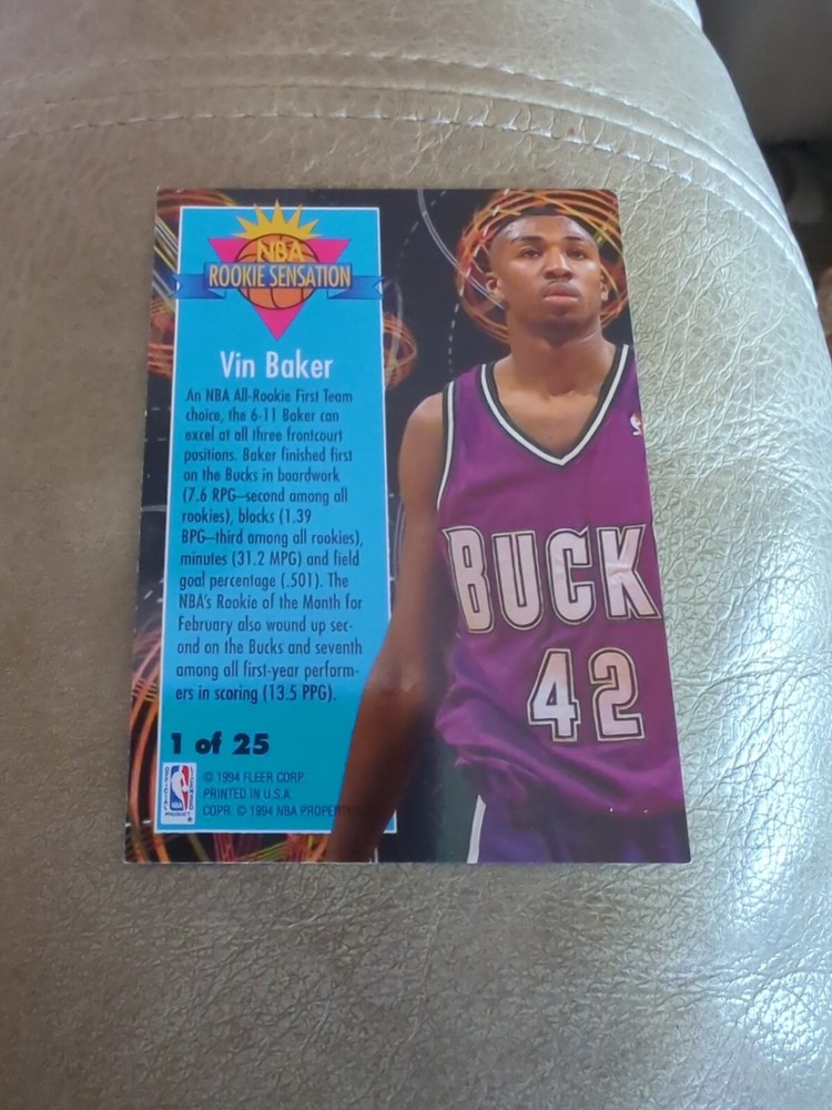 1994-95 Fleer - Rookie Sensation #1 Vin Baker