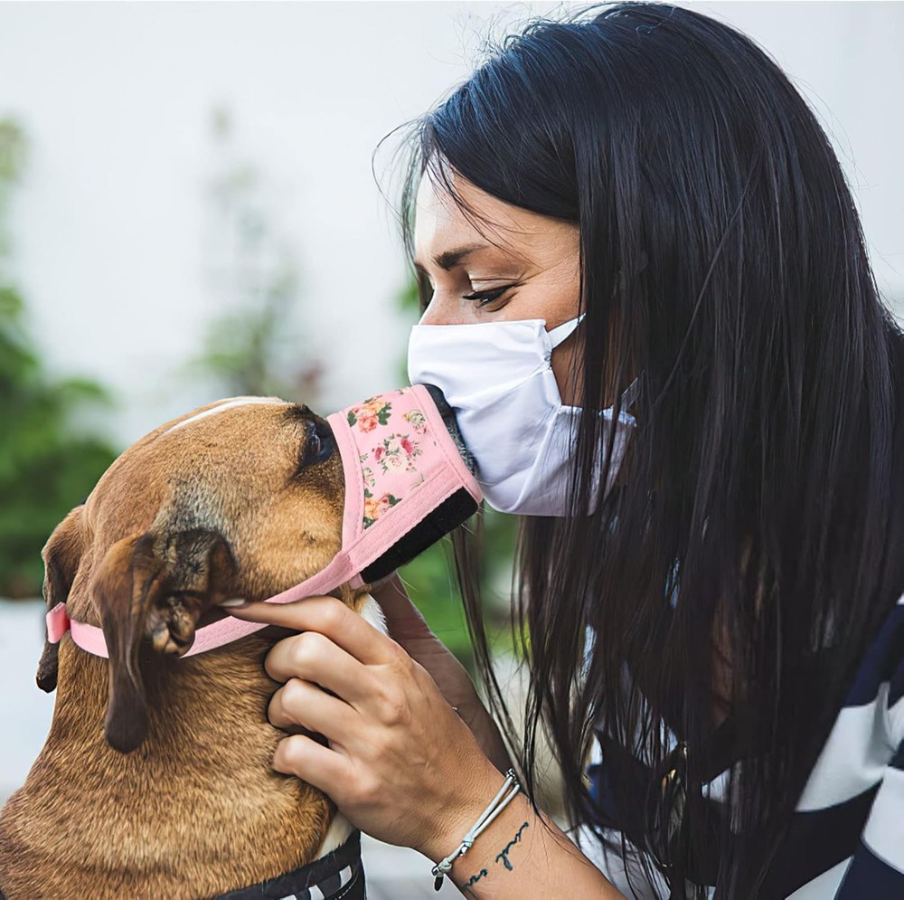 Dog Muzzle Nylon Breathable Adjustable Small Medium Large Anti Biting Barking...