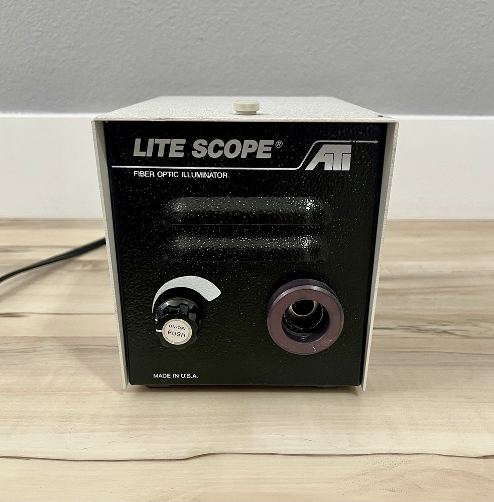 ATI Light Scope Fiber Optic Illuminator Light Source W/ Ring Light - Working