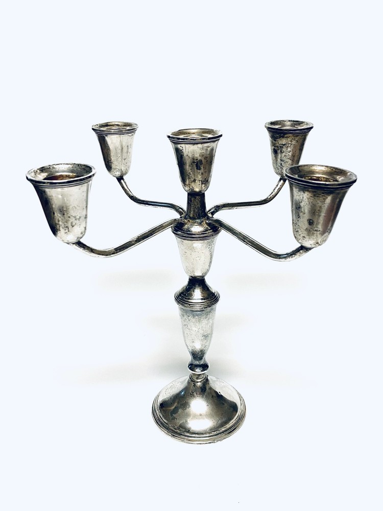 Fine Five Light Sterling Silver Candelabra By Empire
