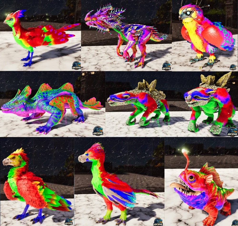 🦖ARK Survival Ascended Rainbow Top Stats PVE PS5/XBOX/PC