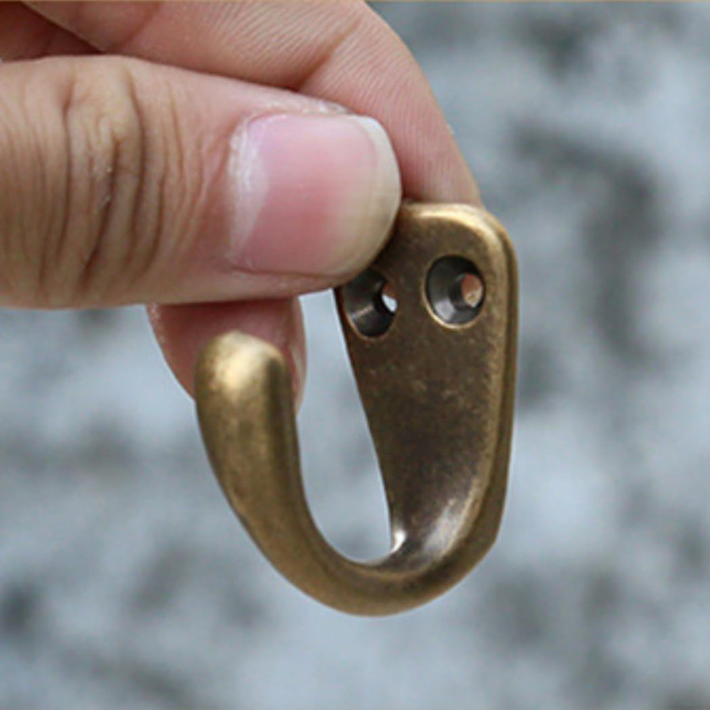 3PCS Antique Brass Coat and Hat Hook Classico Wall