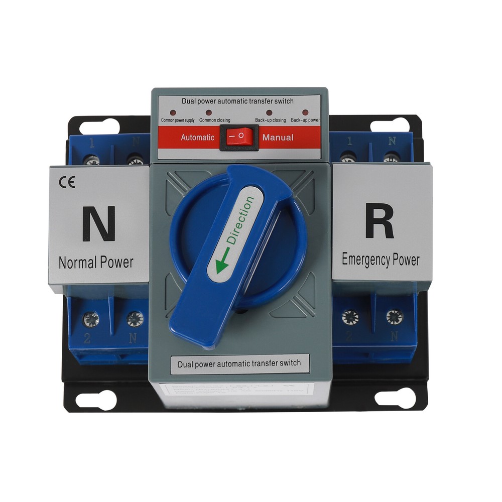 AC110V 2P 63A Mini Dual Power Automatic Transfer Switch Toggle Control Converts