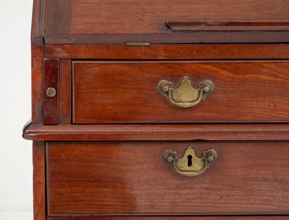 Georgian Bureau Bookcase Mahogany Antique