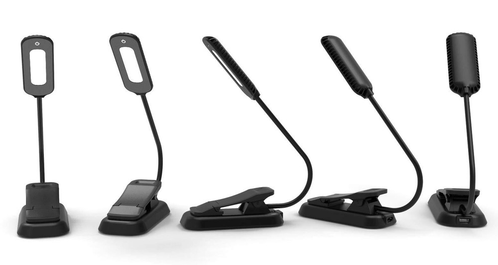 Book Light, 12 LED USB Rechargeable Reading Light with 3-Level Brightness