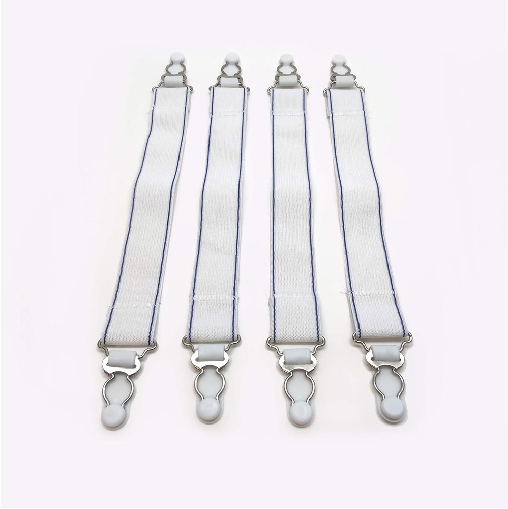 Fresh Ideas Bed Sheet Straps 4-Pack - Secure Your Sheets for a Restful Night