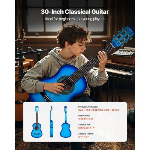 Classical Guitar 30 Inch Wood Classical Guitar Starter Kit for Beginners 2