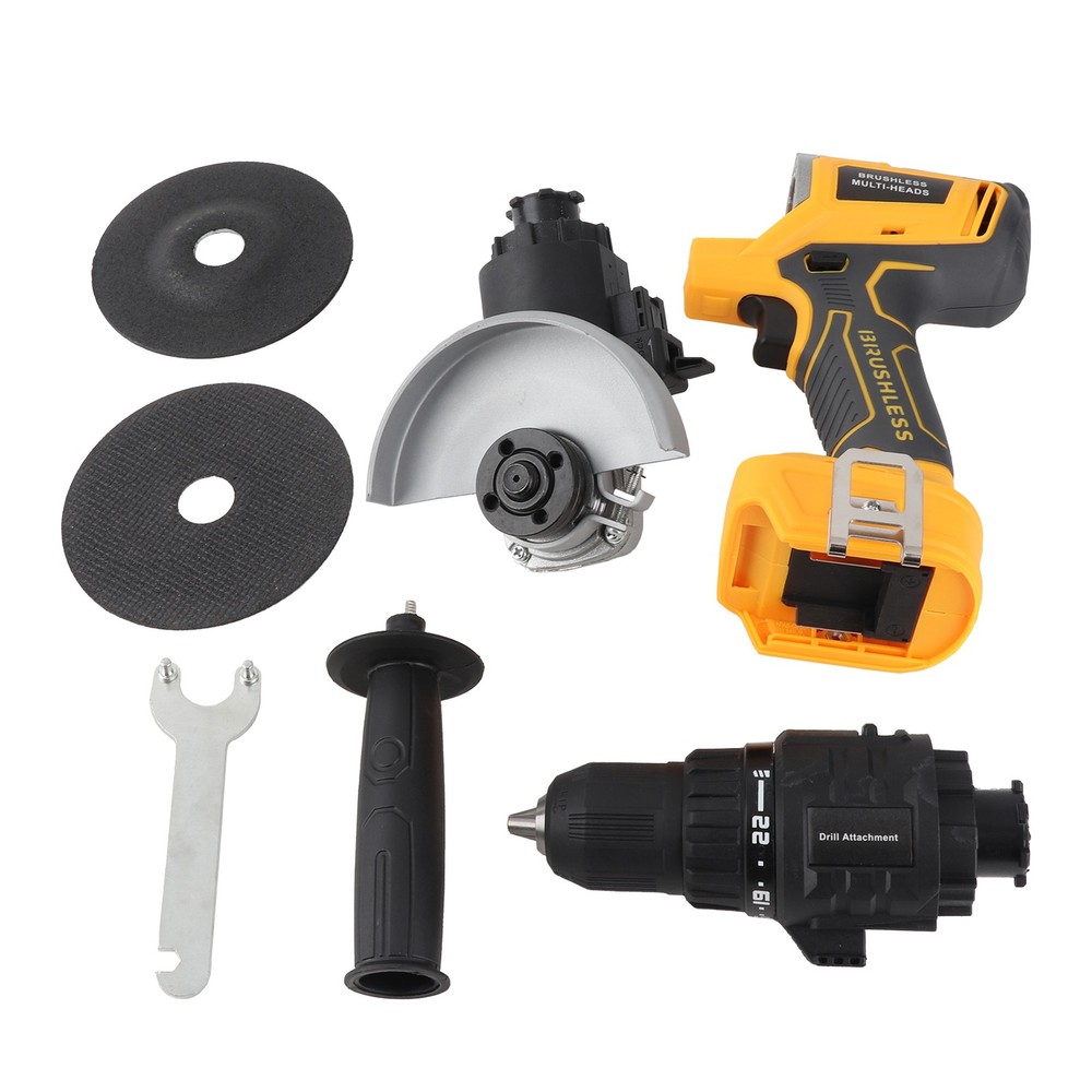 Cordless Power Tool Combo Kit 20V Drill Driver Electric Drill Angle Grinder KKHE