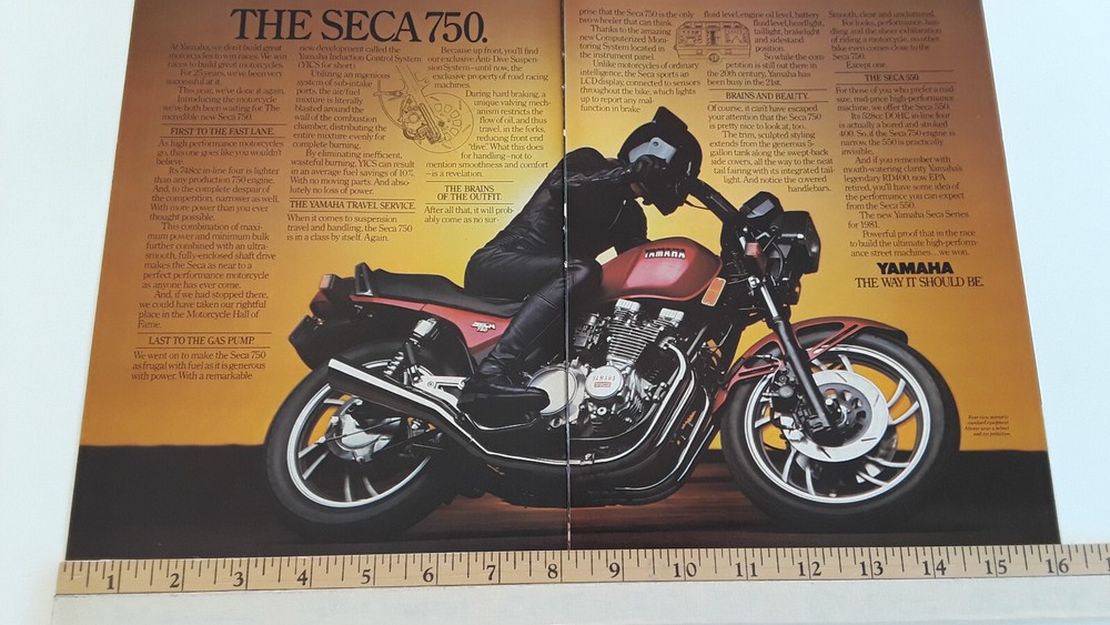 YAMAHA SECA 750 ORIGINAL 2 PAGE 1981 AD
