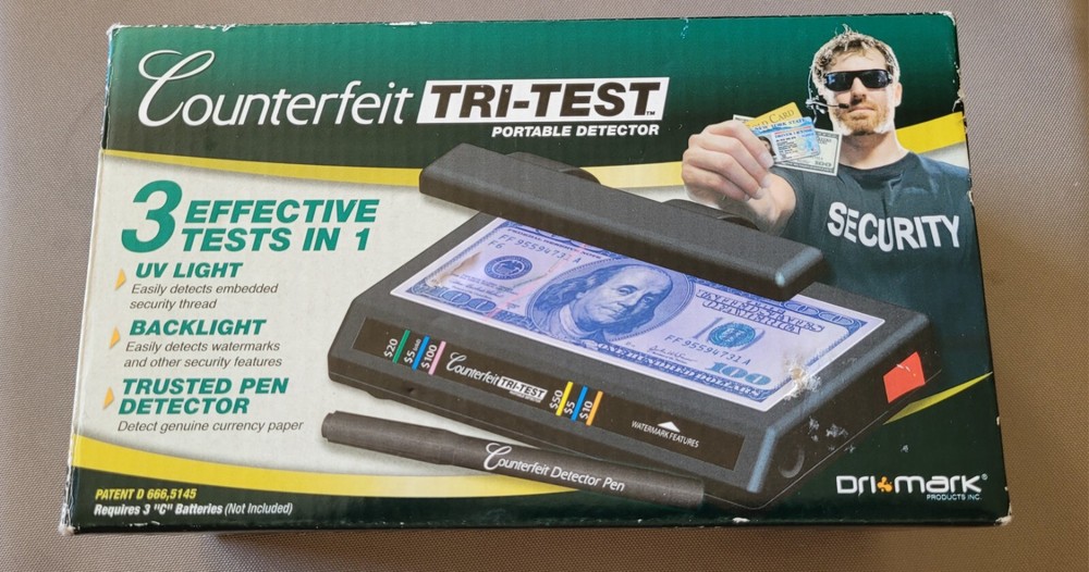 Vintage Dri Mark Counterfeit Tri-Test