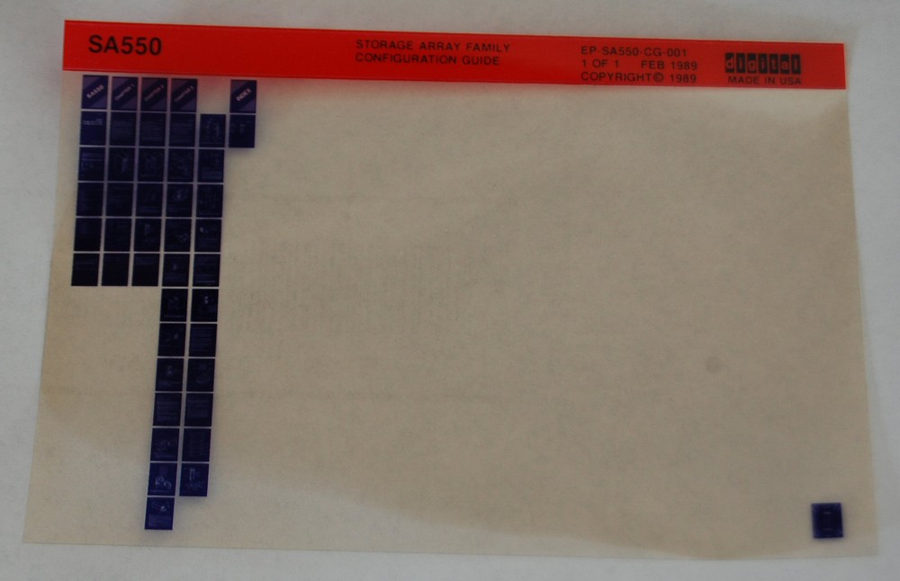 DEC SA550 Storage Array Family Configuration Guide, Microfiche