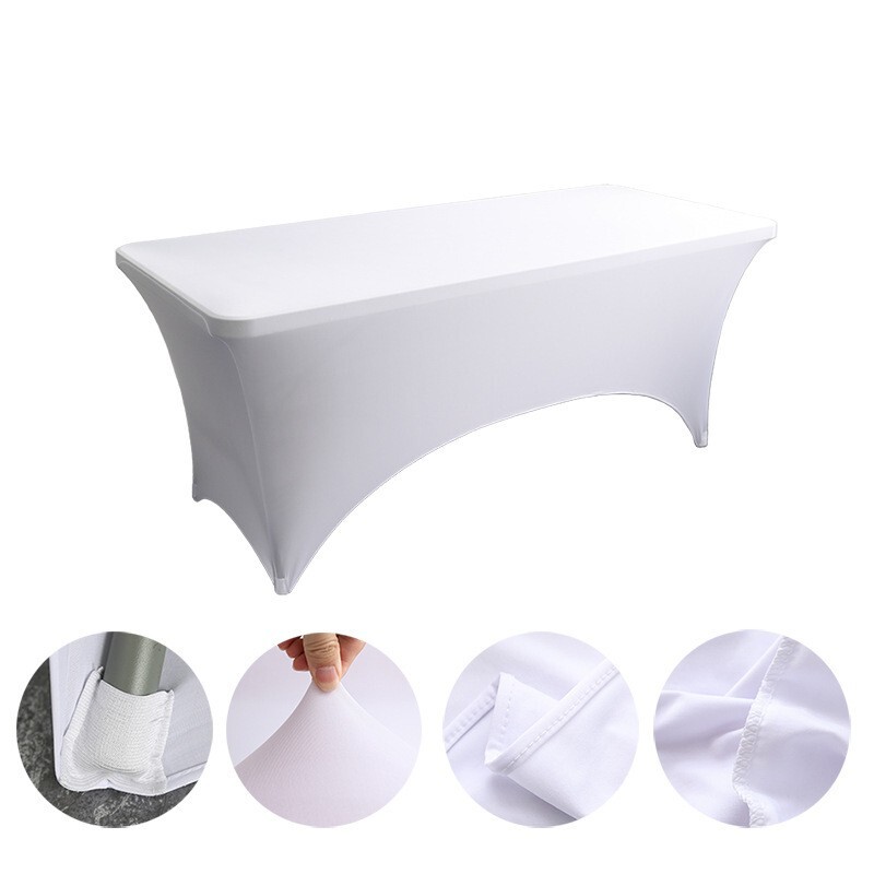 Spandex Fitted Tablecloth Rectangular Stretch Table Cover for Party Wedding
