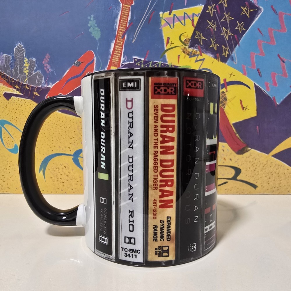 Duran Duran Coffee Mug 11oz 80s Music Cassette Stack