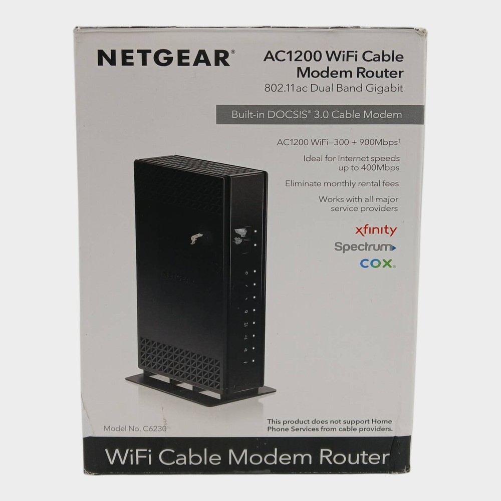 Netgear AC1200 WIFI Cable Modem Router C6230 (Untested)