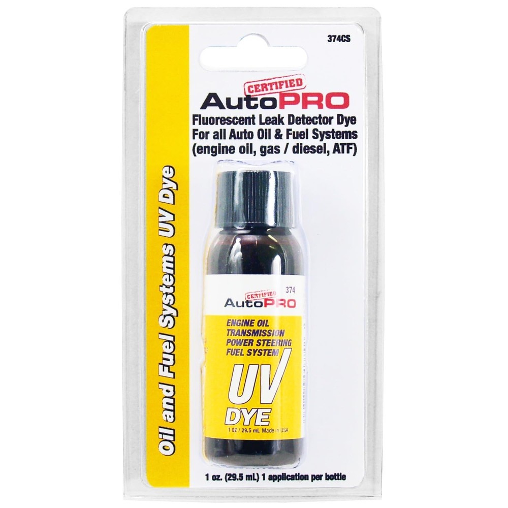 1 Oz Multi-Purpose UV Dye for Engine Oil, Transmissions & Power Steering Systems