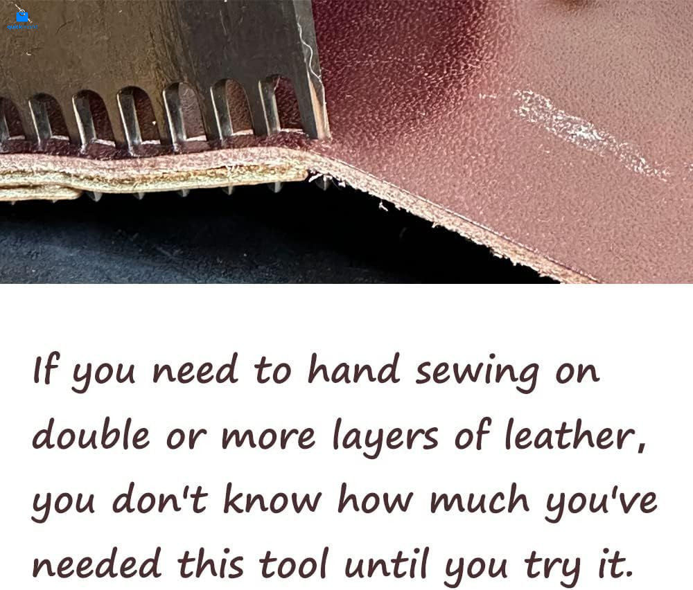 Hisew- Leather Stitching Punch Aid Pulling Plate and & Scissor Set