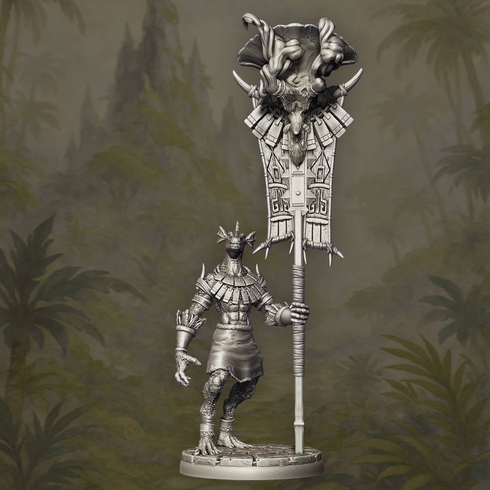 Lizardman Command Group 28mm fantasy