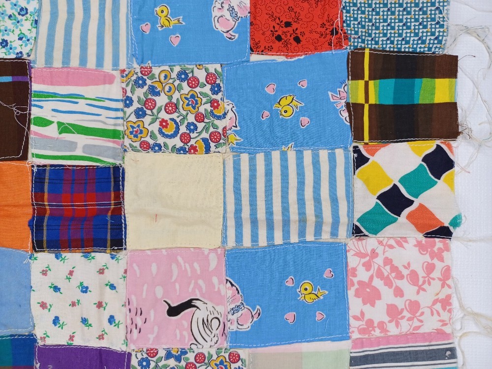 16" X 33" Patchwork Quilt Pillow Vintage Work In Progress