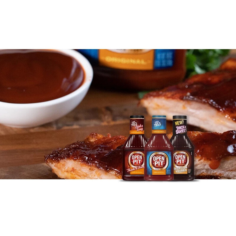 2 Pack Open Pit Authentic Taste Blue Label Original Barbecue Sauce 18 oz Bottles