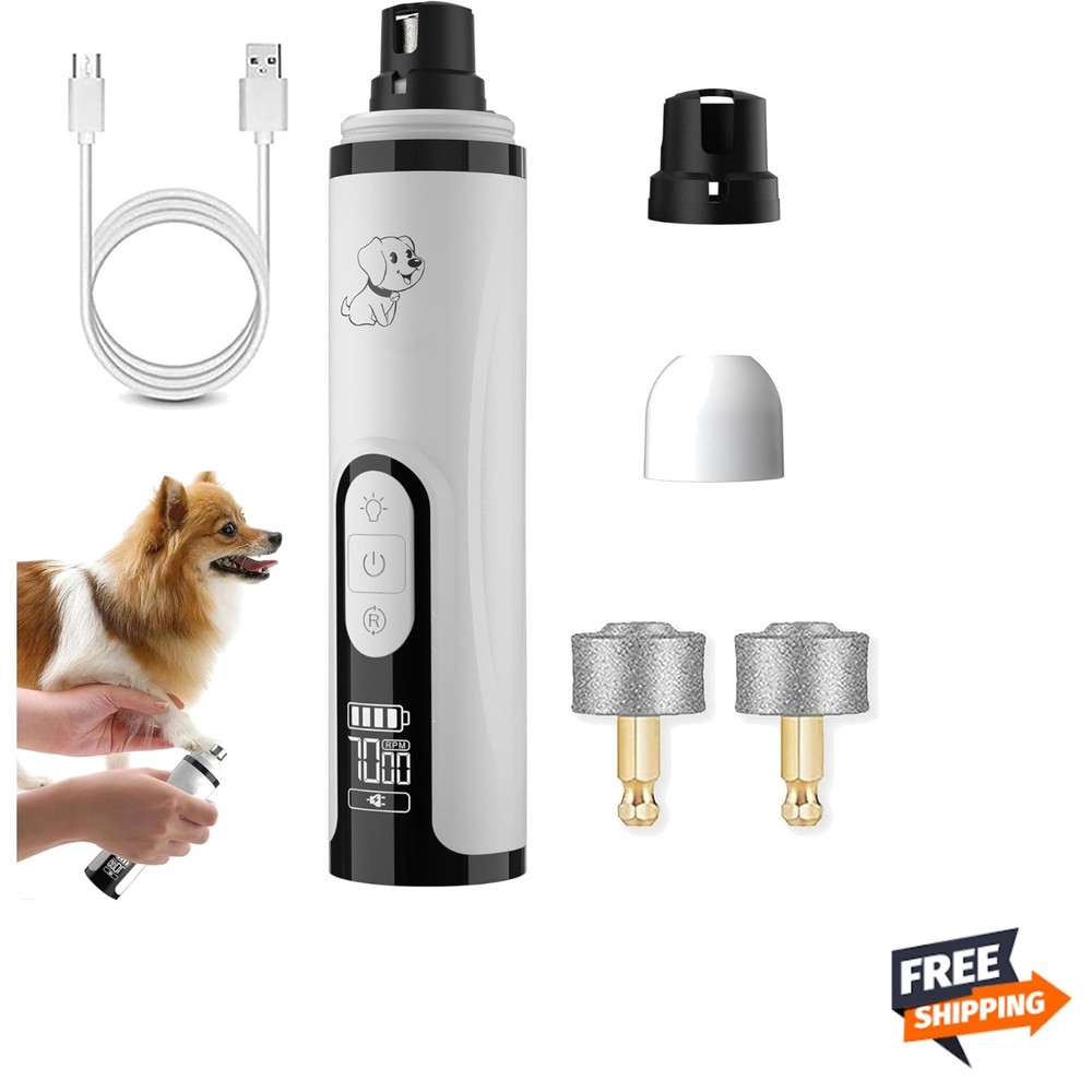 Upgraded Slient , Professional Pet Nail Grinder, Triple Speed Settings, 2000m...