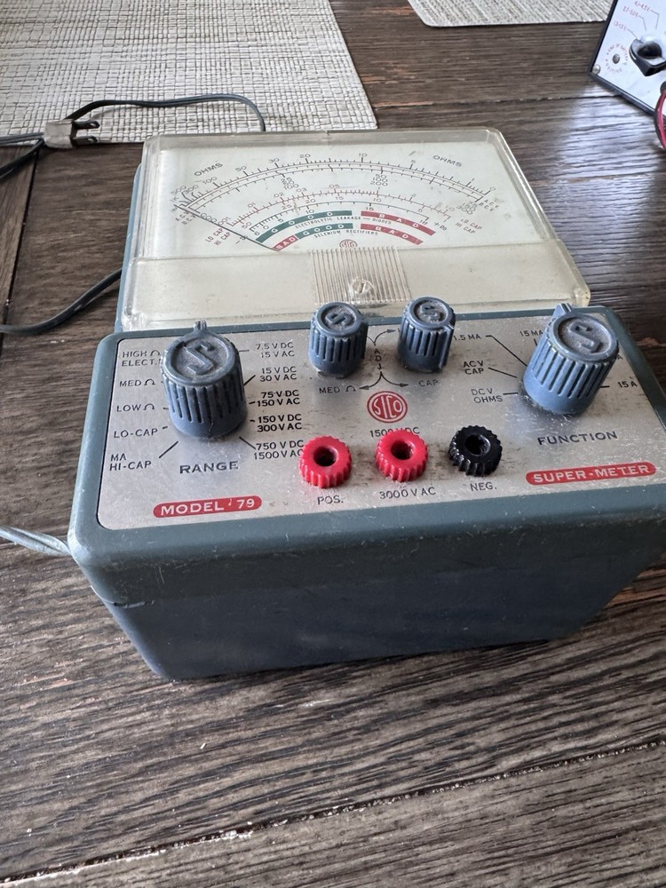 Vintage SICO Super-Meter Model 79 Multimeter – Untested / Powers On