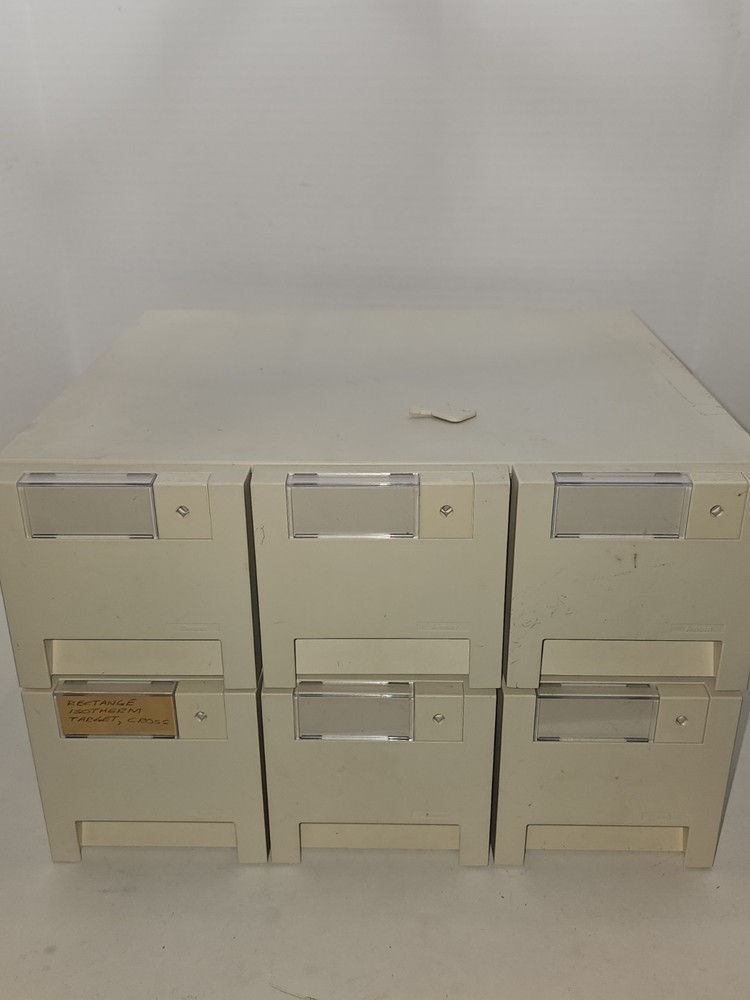Vintage Exponent Media Storage System Floppy Disk Organizer (HAS KEY) READ!!!