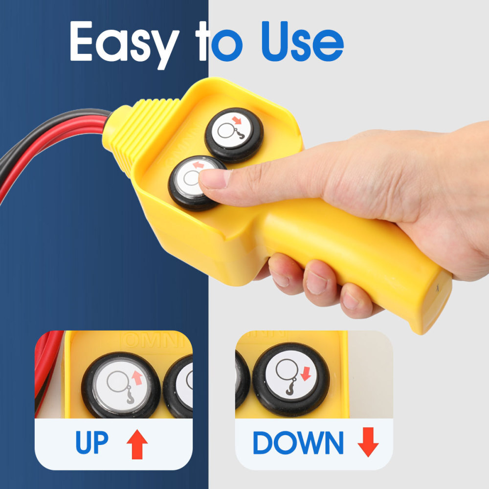 Winch Control Switch Winch Wired Controller Handle Assembly Push Button 12V/24V