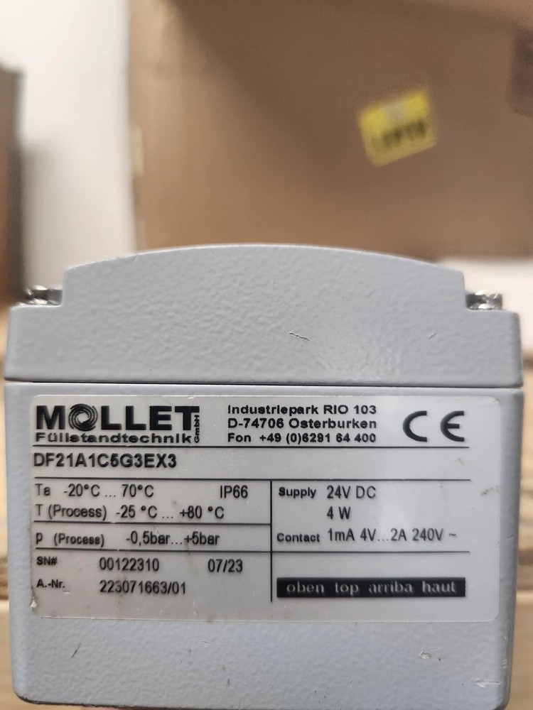 Mollet Rotary Paddle Point Level Detection Switch DF21 LPS200
