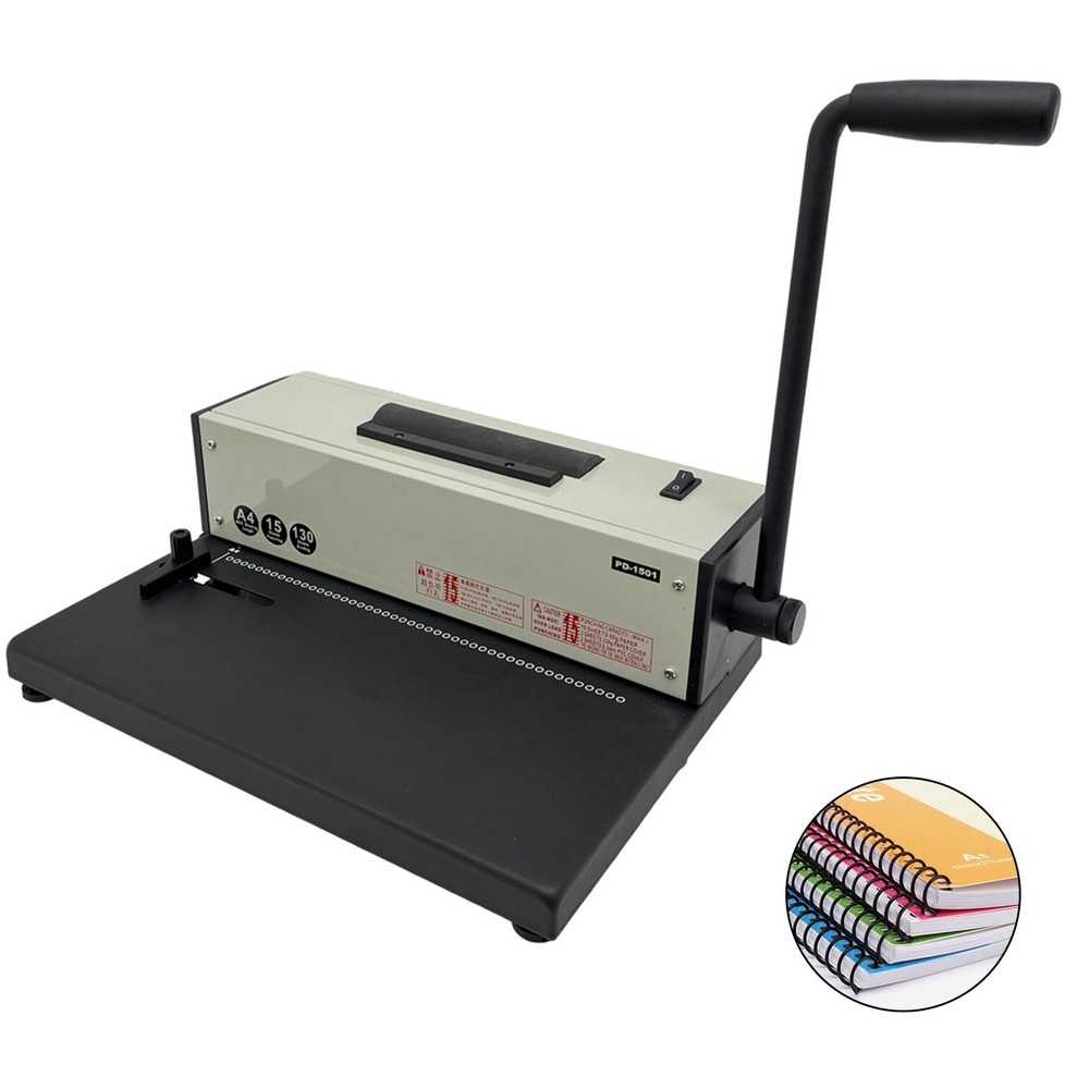 110V Electric Spirl Coil Binding Machine Desk Calendar Notebook Binding Machine