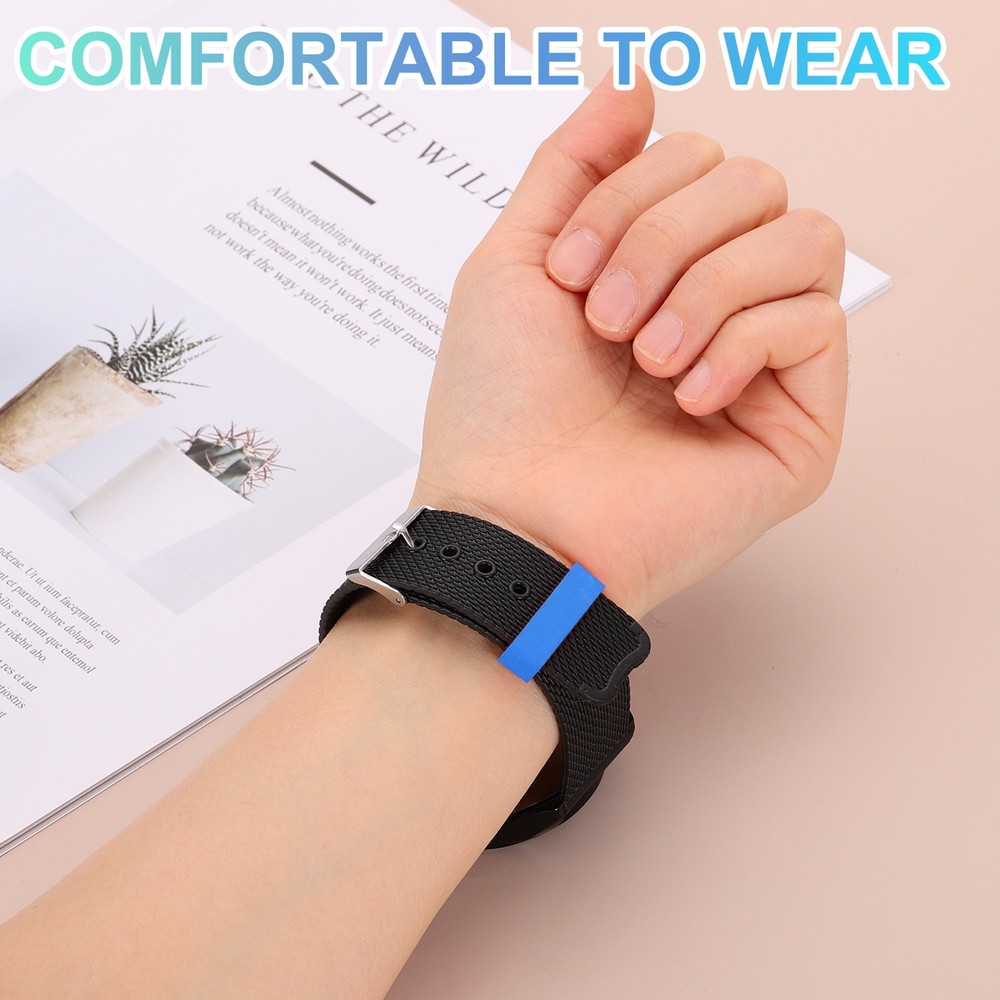 6pcs Watch Band Loop 22mm Silicone Watch Strap Retainer Loop, Yellow