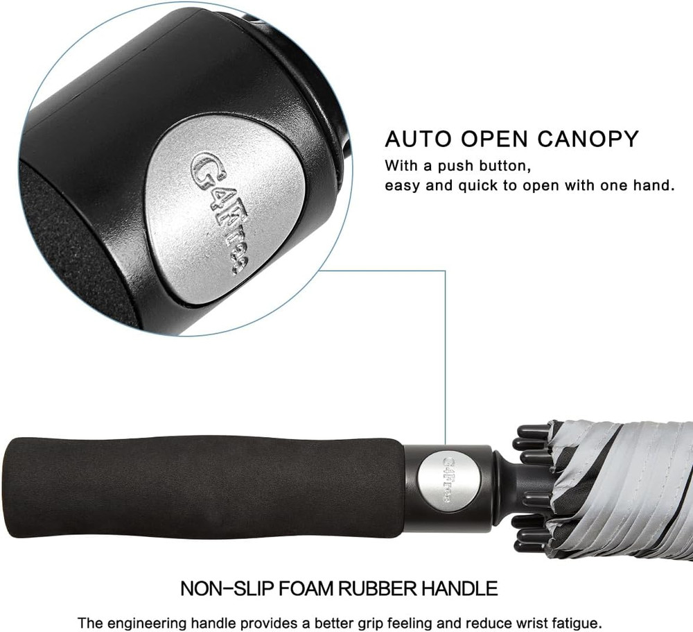 47/54/62/68 Inch Automatic Open Golf Umbrella Oversize Extra Large Double Canopy