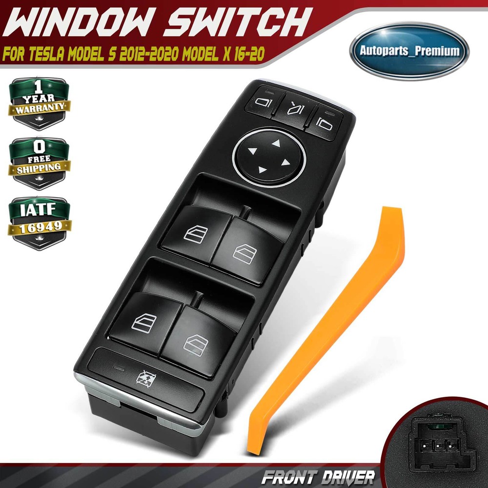 Front Driver Side Power Window Switch for Tesla Model S 2012-2020 Model X 16-20