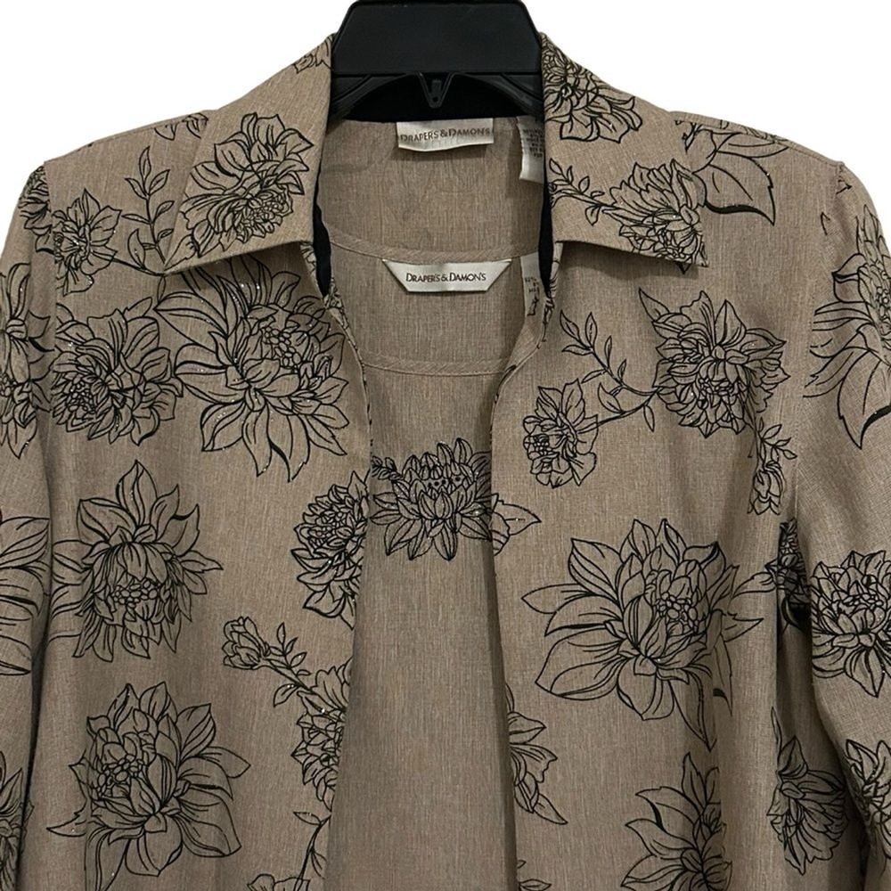 DRAPERS & DAMONS 2 Piece Top & Jacket Set M
