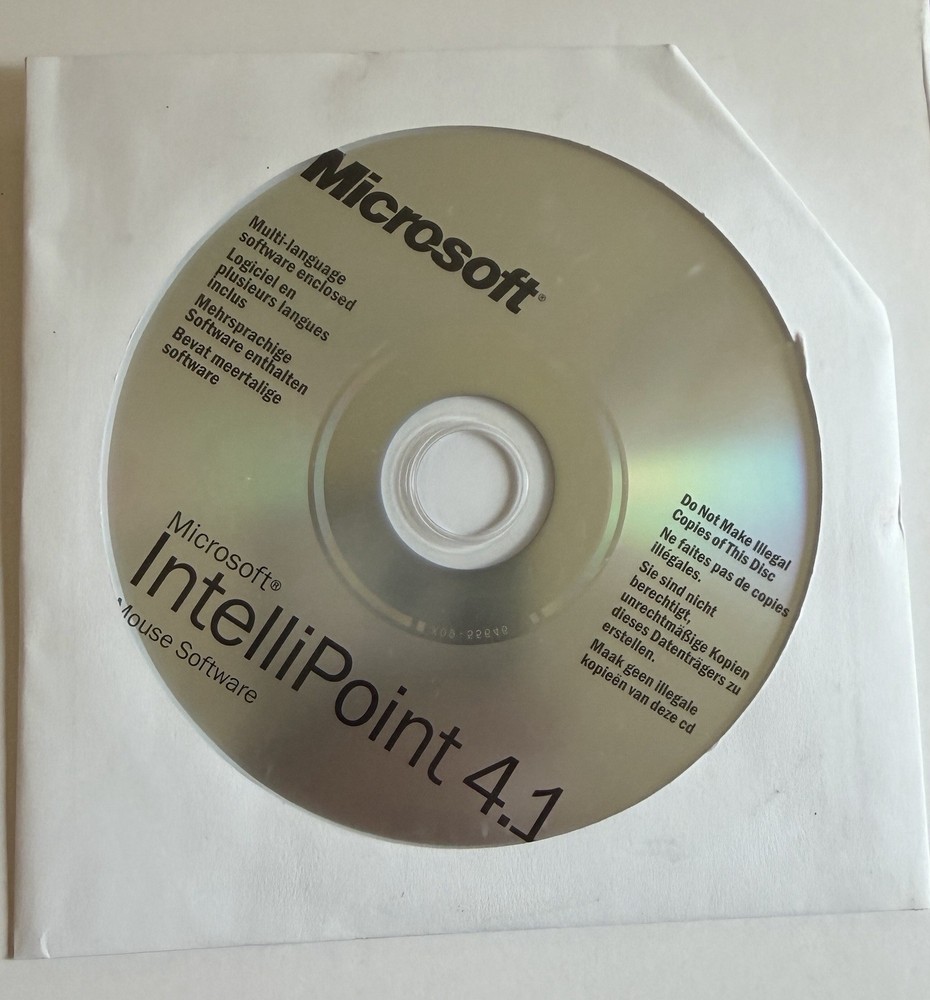 Microsoft Intellipoint 4.1 CD Disc Mouse Software