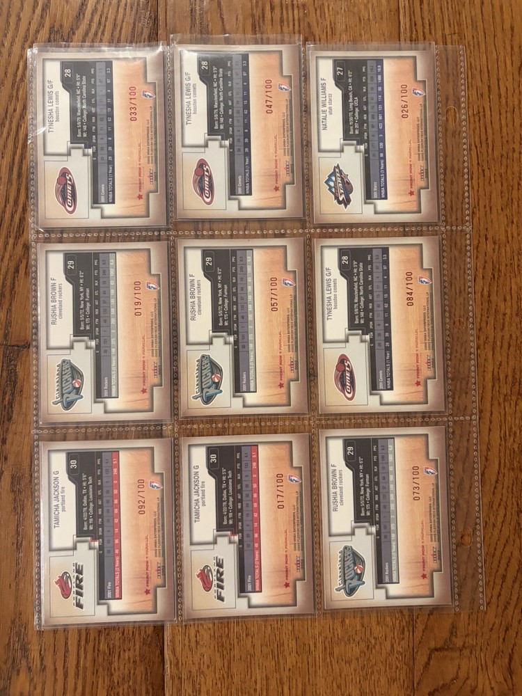 2002 Fleer Authentix Front Row #/100 WNBA • Sting Stars Sol Fire Shock