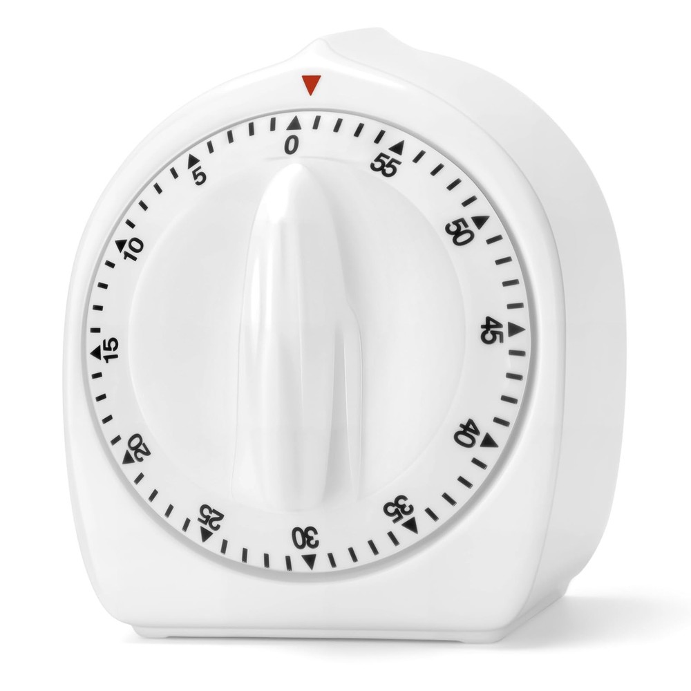 Kitchen Timers for Cooking, 60 Minute Wind Up - Chef Cooking Timer with White