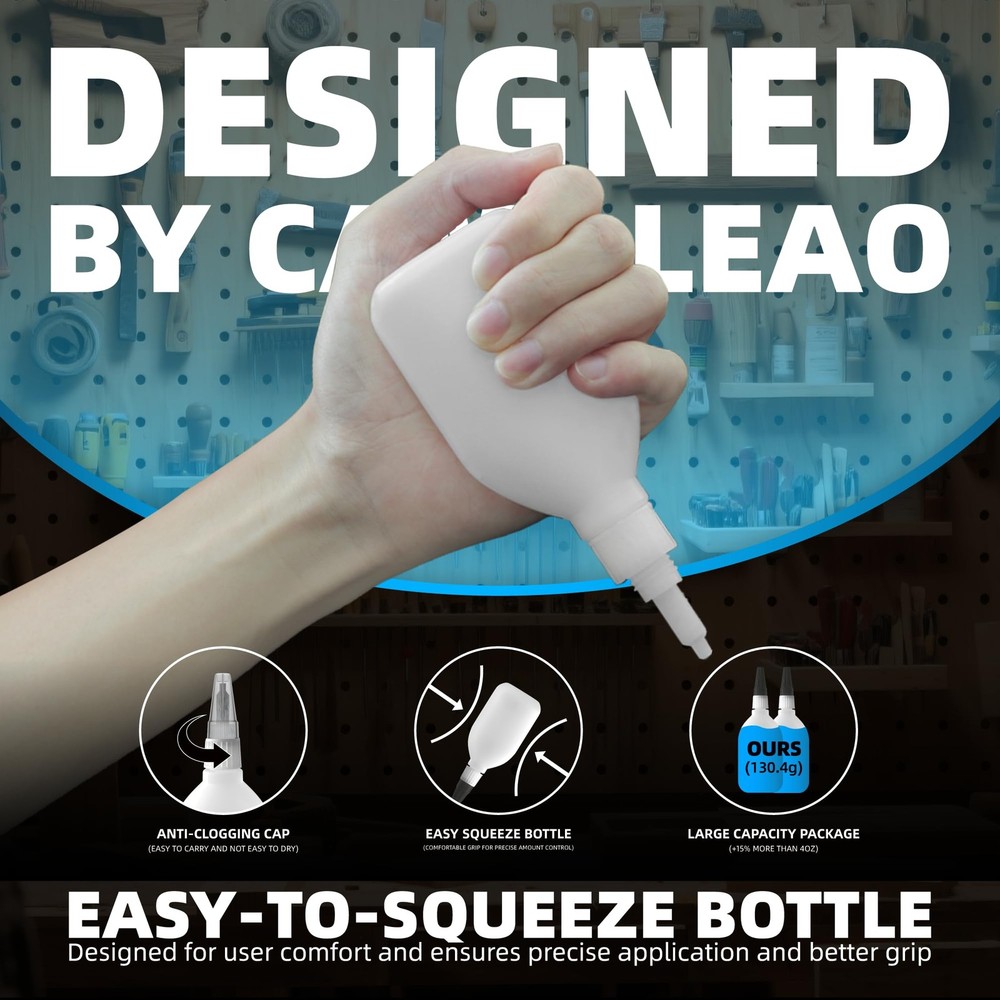 Ultra-Thin Super Glue Liquid Kit 4.6 oz, Fast Drying 4 oz., Clear/Transparent