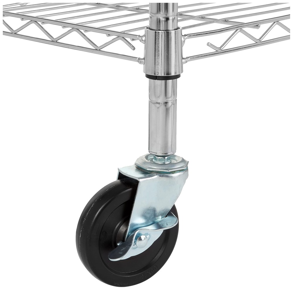 Amazon Basics 5-Shelf Adjustable Heavy Duty Storage Shelving Unit 4" Wheel Caste