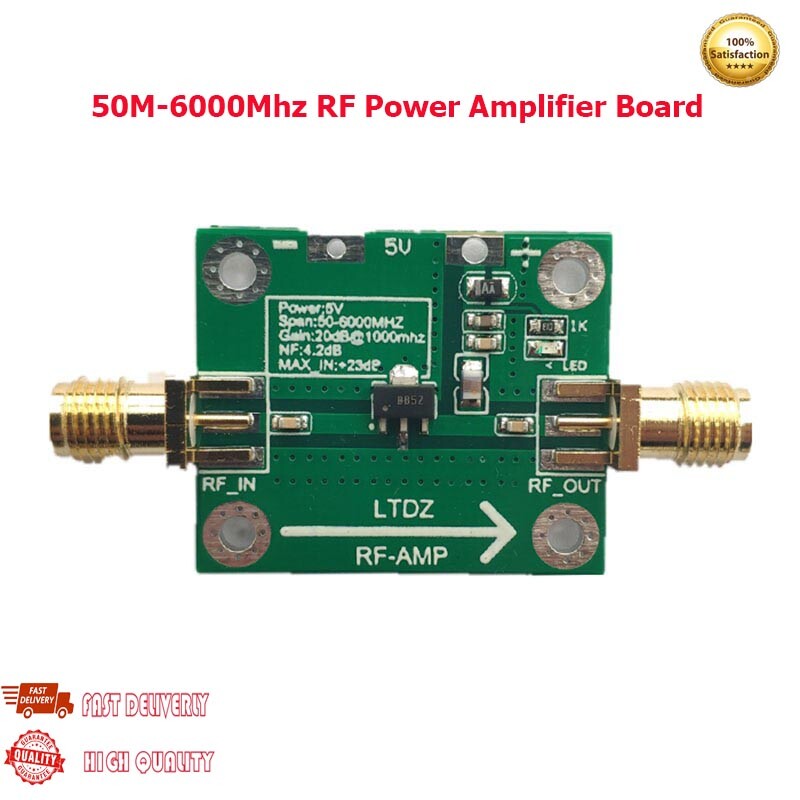 50M-6000Mhz RF Power Amplifier Board Transmitter Circuit Board Amplifier Module/
