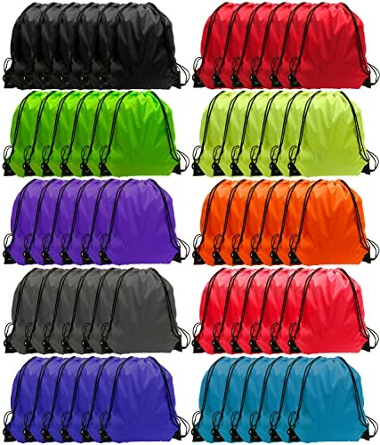 Drawstring Backpack Bulk Pcs Draw String Bags Cinch Bag 60 10 Colors