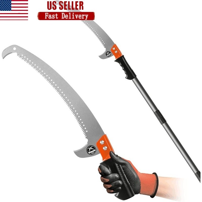 Adjustable Pole Saw Sharp Blade Handheld Tree Pruner Durable Trimming Tool New