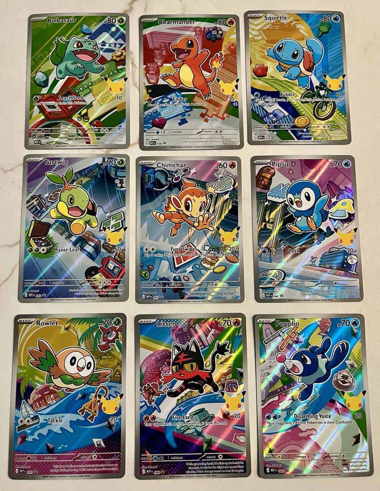 30th Anniversary Pokémon Mega Evolutions Promos Complete Set