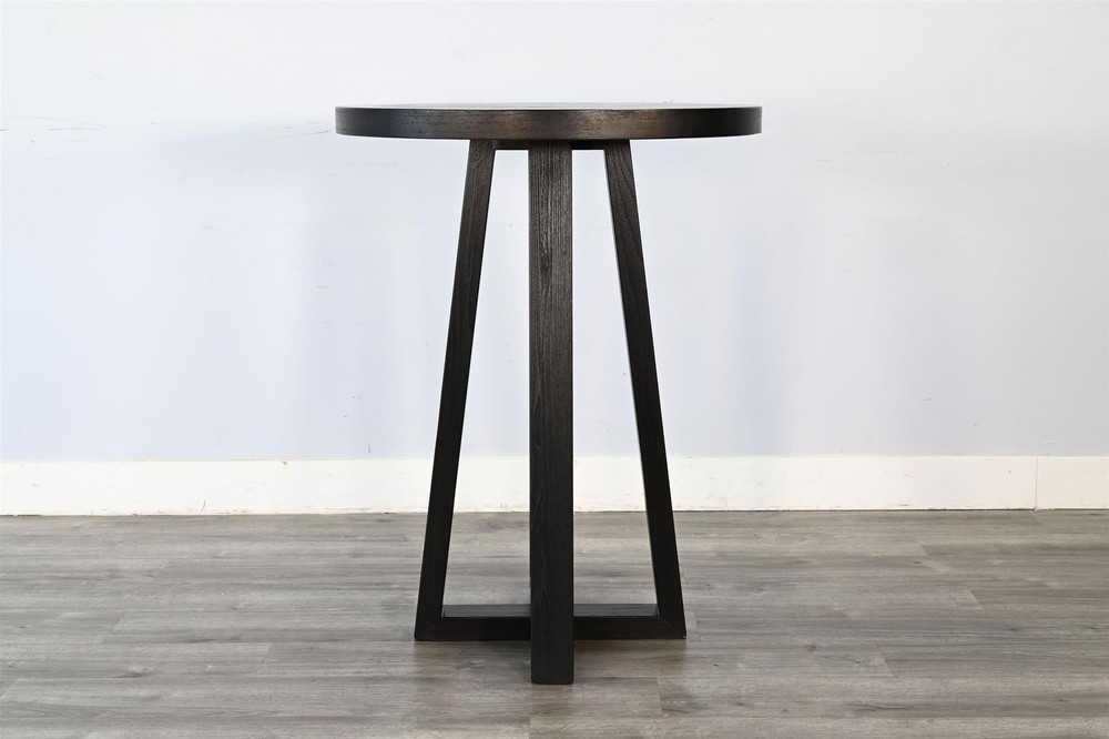 Sunny Designs Mia Round Black Bar Table