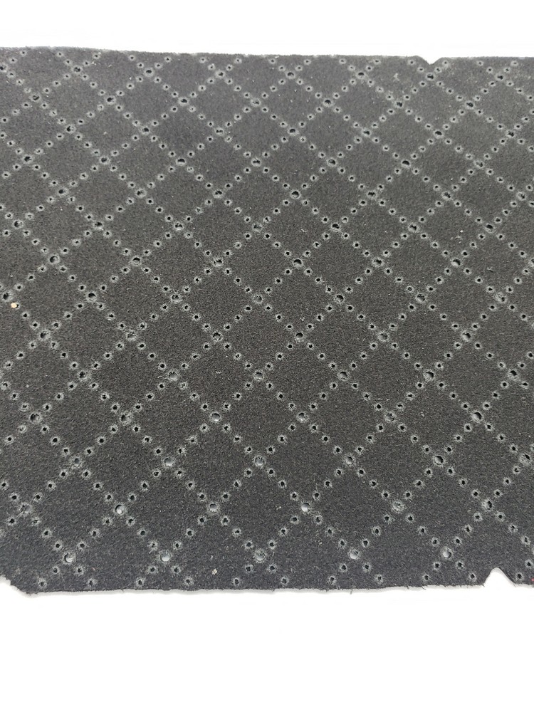 BLACK PERFORATED REMNANT LEATHER 3 PIECES