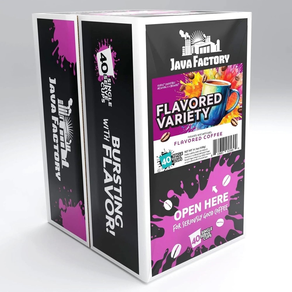 Flavored Coffee Pods, Assorted Sampler, Variety Pack, Compatible with K Cup B...